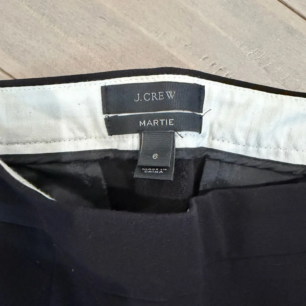 J.Crew Black Slim Fit Martie Pants, black, size 6 - Picture 5 of 6